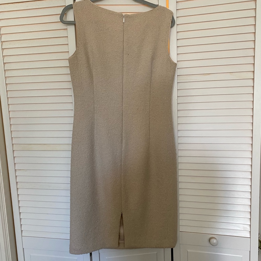 Lafayette 148 Cream Wool Sheath Dress Size 4